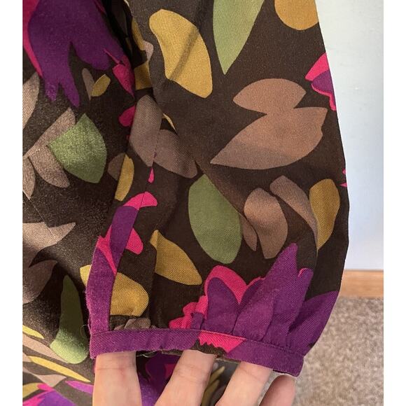 Boden Dress 10R Retro Floral Babydoll Empire Waist Boho 70s Hippie Peasant EUC - Picture 10 of 13